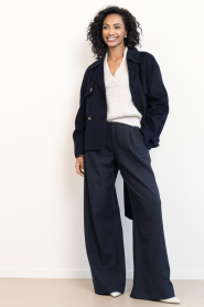 by-bar |  Wide leg trousers Benji | dark blue | Picture 2