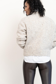 by-bar |  Knitted cardigan with zipper Jonas | beige | Picture 7