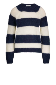 by-bar |  Mohair striped sweater Sian | blue | Picture 1