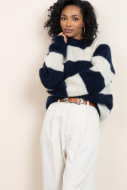 by-bar |  Mohair striped sweater Sian | blue | Picture 6