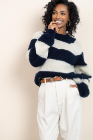 by-bar |  Mohair striped sweater Sian | blue | Picture 7