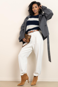 by-bar |  Mohair striped sweater Sian | blue | Picture 3