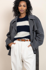 by-bar |  Mohair striped sweater Sian | blue | Picture 4