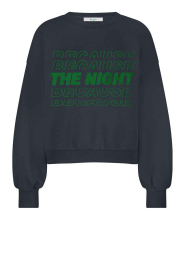 by-bar |  Sweater with print Bibi | dark blue | Picture 1