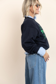 by-bar |  Sweater with print Bibi | dark blue | Picture 8