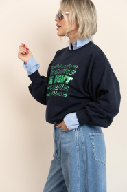 by-bar |  Sweater with print Bibi | dark blue | Picture 5