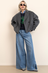 by-bar |  Sweater with print Bibi | dark blue | Picture 3