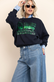 by-bar |  Sweater with print Bibi | dark blue | Picture 6