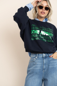 by-bar |  Sweater with print Bibi | dark blue | Picture 2