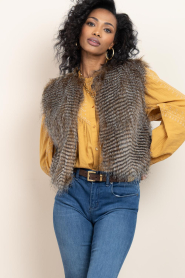 by-bar |  Faux fur waistcoat Nori | animal print | Picture 6