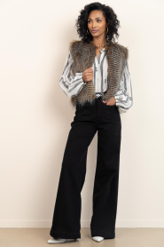 by-bar |  Faux fur waistcoat Nori | animal print | Picture 4