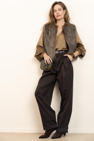 by-bar |  Faux fur waistcoat Nori | animal print | Picture 5