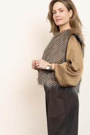 by-bar |  Faux fur waistcoat Nori | animal print | Picture 9