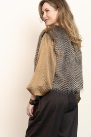 by-bar |  Faux fur waistcoat Nori | animal print | Picture 10