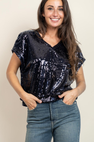 by-bar |  Top with sequins Tyler | dark blue | Picture 4