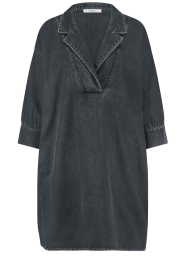 by-bar |  Denim mini dress Pino | black | Picture 1