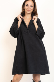 by-bar |  Denim mini dress Pino | black | Picture 5
