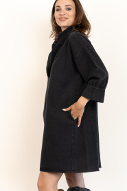 by-bar |  Denim mini dress Pino | black | Picture 6