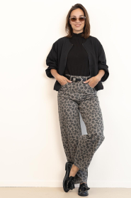 by-bar |  Leopard print high waist jeans Lew | animal print | Picture 4