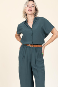 by-bar |  Viscose blouse Karly | green | Picture 4