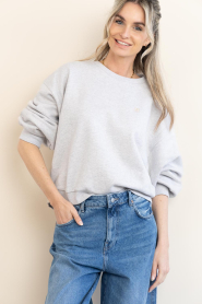 by-bar :  Sweater with logo Bibi | grey - img5