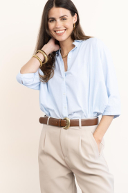 by-bar |  Cotton blouse Norel | blue | Picture 2