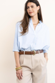 by-bar |  Cotton blouse Norel | blue | Picture 4