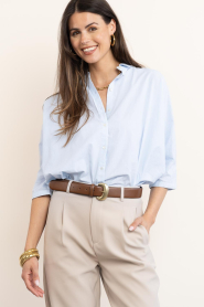 by-bar |  Cotton blouse Norel | blue | Picture 5