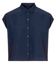by-bar |  Viscose blouse Kiek | dark blue | Picture 1