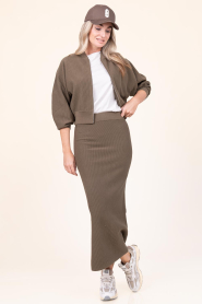 Drykorn |  Tricot pencil skirt Ludiami | green | Picture 4