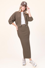 Drykorn |  Tricot pencil skirt Ludiami | green | Picture 3