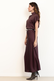 Drykorn |  Satin maxi skirt Nevida | burgundy | Picture 5