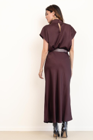 Drykorn |  Satin maxi skirt Nevida | burgundy | Picture 6