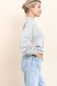 Drykorn |  Top with smocked details Syanah | grey | Picture 6