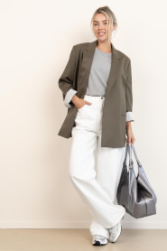 Drykorn |  Blazer with belt Wincham | dark green | Picture 3