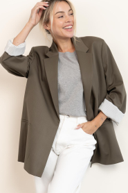 Drykorn |  Blazer with belt Wincham | dark green | Picture 5