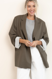 Drykorn |  Blazer with belt Wincham | dark green | Picture 6