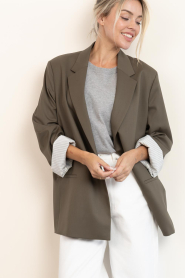 Drykorn |  Blazer with belt Wincham | dark green | Picture 7