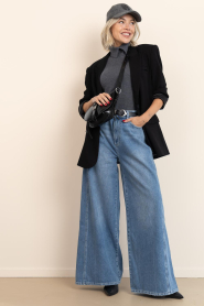 Herskind |  High waist wide leg jeans Katja L32 | blue | Picture 6