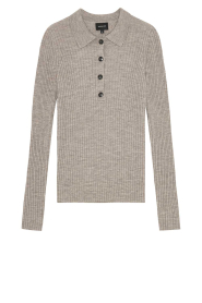 Herskind |  Merino woolen polo Cadee | taupe | Picture 1