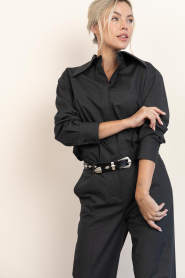 Herskind |  Basic blouse Dara | dark grey | Picture 8