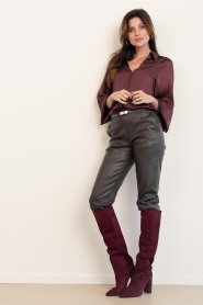 Dante6 |  Strethc leather pants Lova | brown | Picture 5