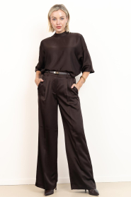 Dante6 |  Satin trousers Jules | brown | Picture 2