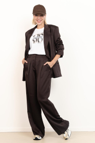 Dante6 |  Satin trousers Jules | brown | Picture 3
