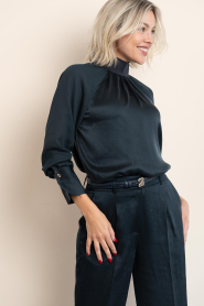 Dante6 |  Silk top Estela | dark green | Picture 5