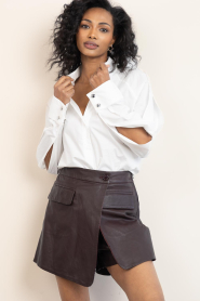 Dante6 | Oversized blouse met cut-outs Champlin | wit | Afbeelding 4