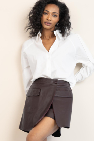 Dante6 | Oversized blouse met cut-outs Champlin | wit | Afbeelding 5