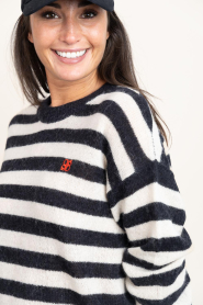 Dante6 |  Alpaca striped sweater with logo Ariama | natural | Picture 9