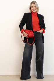 Dante6 |  Soft Alpaca sweater with turtle neck Yuria | red | Picture 3