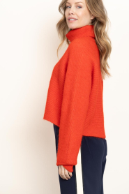 Dante6 |  Soft Alpaca sweater with turtle neck Yuria | red | Picture 8